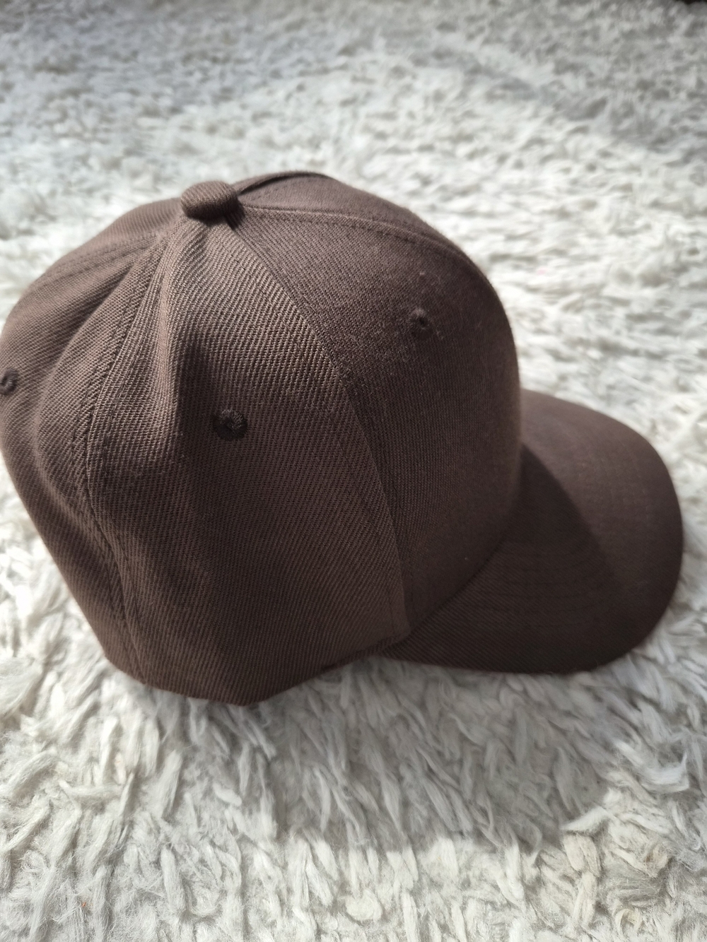 Minimalist Chocolate Brown Blank Baseball Cap Hat - Picture 3 of 11